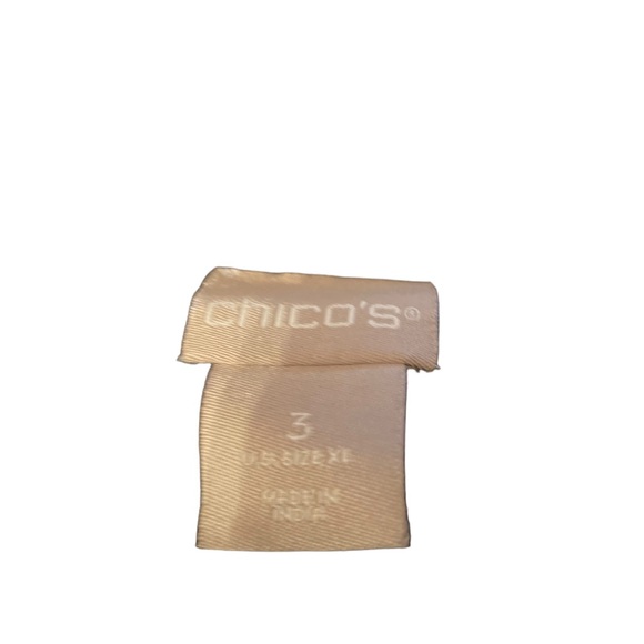 Chicos black blouse front button 90% polyester Chicos size 3 - Picture 3 of 9